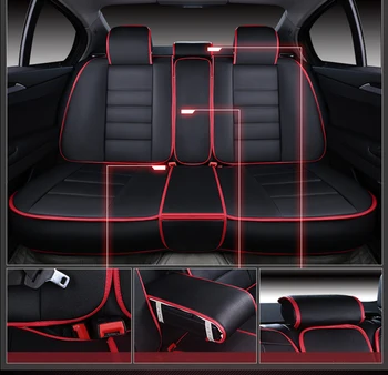 (Priekiniai ir Galiniai) prabangus Odinis Automobilių Sėdynės padengti SEAT LEON Ibiza Kordoba Toledo Marbelja Terra RONDA automobilių stiliaus sėdynės