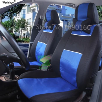 (Priekinis + Galinis) Universaliųjų Automobilių Sėdynių užvalkalai Už SsangYong Korando Actyon Rexton Pirmininkas Kyron JUODA, automobilių aksesuarai, auto lipdukai