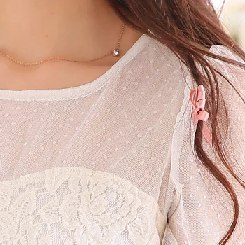 Princesė saldus lolita Dėdė Gėlių Pumpurų šilko marškinėliai gryna spalva skaidri gauzesleeves padaryti be pamušalo drabužiu UF103