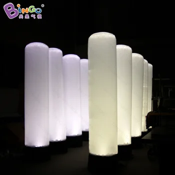 Pritaikyti baltos spalvos, 2 m aukščio pripučiamas ramstis reklamos ilgo vamzdelio formos susprogdinti skiltyje apdailos šviesos žaislas