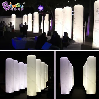 Pritaikyti baltos spalvos, 2 m aukščio pripučiamas ramstis reklamos ilgo vamzdelio formos susprogdinti skiltyje apdailos šviesos žaislas