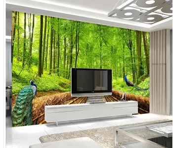 Pritaikyti tapetai, sienų Miškai kelių kraštovaizdžio 3d TV nuotraukų sienų freskomis tapetai Namų Puošybai