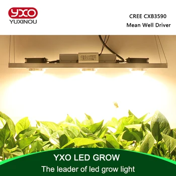 Pritemdomi CREE CXB3590 400W COB LED Grow Light Visą Spektrą 45000LM = HPS 600W Auginimo Lempos Patalpų Augalų Augimo Apšvietimo Skydelis