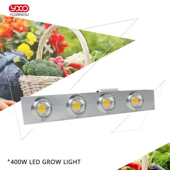 Pritemdomi CREE CXB3590 400W COB LED Grow Light Visą Spektrą 45000LM = HPS 600W Auginimo Lempos Patalpų Augalų Augimo Apšvietimo Skydelis