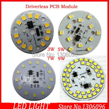 Pritemdomi LED integruotą Vairuotojo SMD2835 be mašinistų valdoma led PCB lempas 9W 12W 15W asamblėjos LED PCB modulis žemyn šviesa