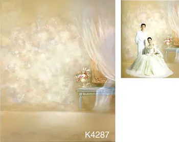 Profesinės 5x7ft (1.5 m*2m )Rankomis dažyti muslino fotografijos fone vestuvių backdrops K4287 , vestuvių fone