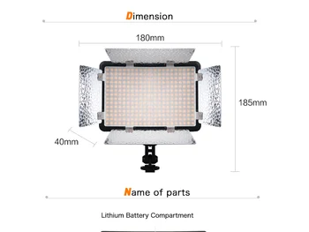 Profesinės Godox LED 308W II 5600K Baltas LED Nuotolinio Valdymo Vaizdo Studija Šviesos diodų (LED Vaizdo Šviesos