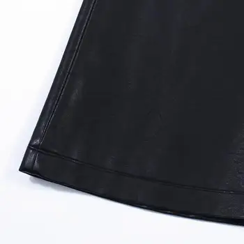 PU Odos, Midi Sijonas Moterims office sijonas rudens ir žiemos 2016 PU sijonai kostiumas aukšto juosmens juodas sijonas moterų plius dydžio 4XL