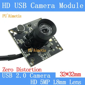 PU'Aimetis 1080P 32*32 mm, Pramonės Stebėjimo kamera 5MP HD 30FPS Linux uv-C USB kameros modulis Su garso