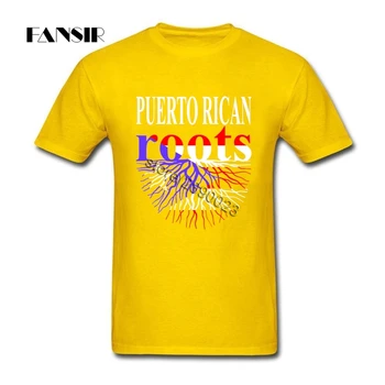 Puerto Riko Šaknų Puerto Riko Vėliava Vyrų Marškinėliai Viršuje Projektavimas, T-marškinėliai Vyrams trumpomis Rankovėmis Medvilnės O-kaklo