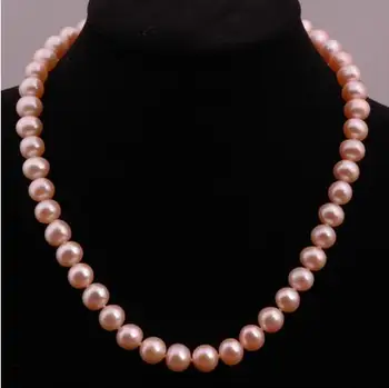 Puikus Gražus Panele Pearl Karoliai Rožinė Spalva Originali Gėlavandenių Perlų Vėrinį Gimtadienis, Vestuvės Dovana, Papuošalai