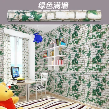 PVC žalios vandeniui lipnios tapetai, tapetai, vaikų kambarys namo apdaila, gyvenamasis kambarys miegamasis-43