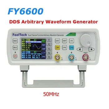 PĖDŲ FY6600 50MHz Dual Channel DDS Funkcija Savavališkai Signalo Generatorius/impulsų šaltinis/Dažnio Matuoklis 14Bit 250MSa/s