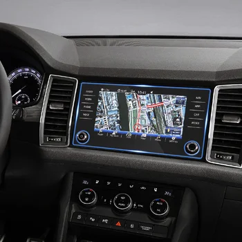 QCBXYYXH Automobilių Optikos 9 Colių GPS Navigacijos Ekrano Stiklo Apsauginė Plėvelė Skoda Karoq Kontrolės Ekranu Automobilių Lipdukas