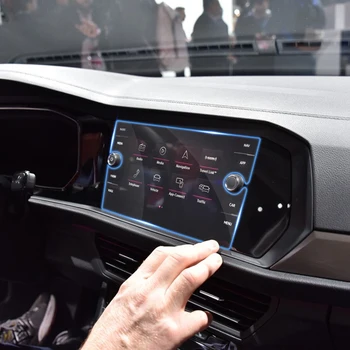 QCBXYYXH Automobilių Stiliaus GPS Navigacijos Ekrano Stiklo Apsauginė Plėvelė VW Jetta 2018 2019 Kontrolės Ekranu Automobilių Lipdukas
