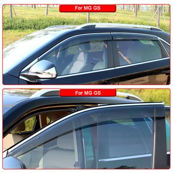 QCBXYYXH Automobilių Stilius 4pcs/daug Langų apdailos lietaus pavara blokuoti Skydeliai MG GS-2018 Saulės, Lietaus apsauga Apima Lipdukai