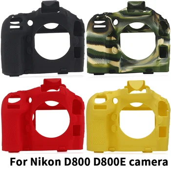 Qeento D800 SLR Silikoninis maišelis Lengvas Fotoaparato Krepšys Case Cover for Nikon D800 D800E Juodos spalvos Kamufliažas geltona raudona spalva