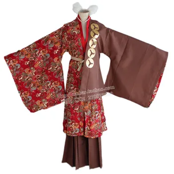 Qi mergina krašto mazgas Shinki mikage praves taro cos paslaugų ED versija cosplay raudoną kimono apranga suteikti ausies