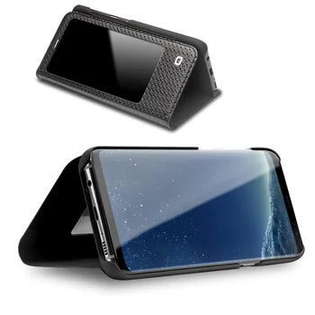 QIALINO Atveju, Samsung Galaxy S8 & S8 Plus Smart View Apversti Originali Odos Padengti Samsung S8 su Miego Pabusti Funkcija