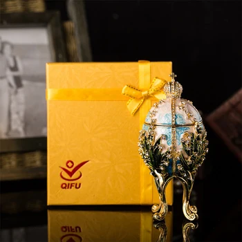 QIFU Mados namų metalo religinių talismanas dekoro Kolekcija Faberge kiaušinis namų dekoro