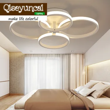 Qiseyuncai Po modernus Kelis žiedas akrilo medžiagos asmenybės šviesos kupolas šviesos trumpas originalumas kambarį LED lempos