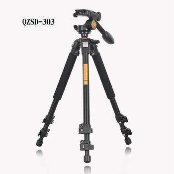 QZSD Q303 Profesionalų Fotoaparatą, Trikojį Greitai Išleisti Plokštelę Vienu Rankena Hidraulinė Sklendė Galvos Kostiumas Žarnų Tripodes Priedai