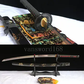Rankinio kalimo didelis anglies plieno Japonijos Samurajų Kardas katana full tang aštrus kraštas