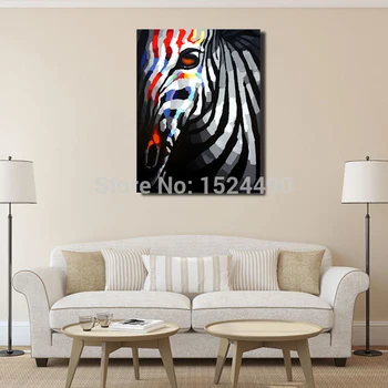 Rankomis Dažyti Abstrakčiai Zebra Naftos Tapyba Ant Drobės, Paveikslai, Sienos Nuotraukas Gyvūnų Tapybos Už Kambarį Amatų Namų Dekoro