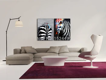 Rankomis Dažyti Abstrakčiai Zebra Naftos Tapyba Ant Drobės, Paveikslai, Sienos Nuotraukas Gyvūnų Tapybos Už Kambarį Amatų Namų Dekoro