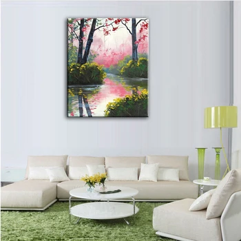 Rankomis dažyti aliejus, dažymo, Namų dekoravimas, tapyba aukštos kokybės Šiuolaikinio meno peizažas nuotraukas WX15042228