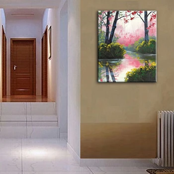 Rankomis dažyti aliejus, dažymo, Namų dekoravimas, tapyba aukštos kokybės Šiuolaikinio meno peizažas nuotraukas WX15042228