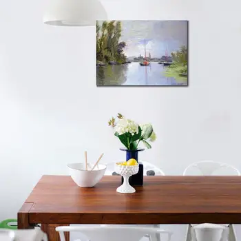 Rankomis Dažyti Aliejus, paveikslai, Claude Monet Drobė meno Argenteuil Matė nuo Mažų Rankos Senos Aukštos kokybės namų dekoro