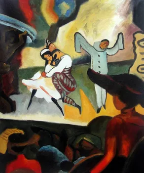 Rankomis Dažyti Baleto Šokėjas Aliejaus Tapybai Abstrakčiai rusijos Baleto iki rugpjūčio Macke Meno Tapybos Viešbutis Alaus Baras Apdaila
