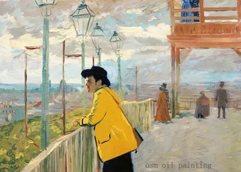 Rankomis Dažyti Filmą Tapybos Dailininkas Šiuolaikinės Mylintis Vincent Van Gogh Animacinis Filmas Naftos Tapyba ant Drobės vidaus Apdaila