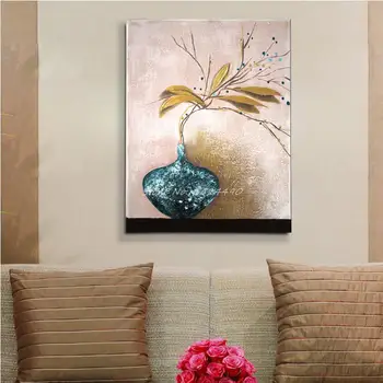 Rankomis Dažyti Šiuolaikinės Paprastas Gėlių Aliejaus Tapybai Golden Bough Nuotrauką, Ant Drobės, Sienos Meno Namų Puošybai HY141382