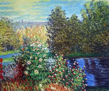 Rankų darbo Claude Monet Tapyba Reprodukcija, Kampe Sodo tuo Montgeron, Klasikinis Aliejus Tapybos Drobės, Impresionistų