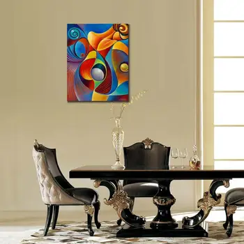 Rankų darbo modernios Naftos paveikslai abstraktūs tapybos spalvinga moteris dekoratyvinės dailės už kambarį namo apdaila