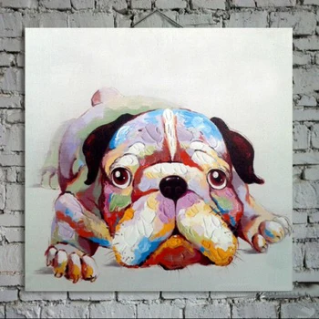 Rankų darbo naftos tapyba ant drobės šiuolaikinės Geriausių Meno Šuo aliejaus tapybai originalą nuo menininkas-107