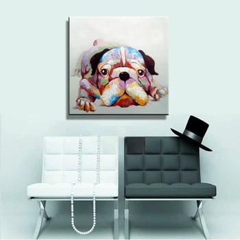 Rankų darbo naftos tapyba ant drobės šiuolaikinės Geriausių Meno Šuo aliejaus tapybai originalą nuo menininkas-107