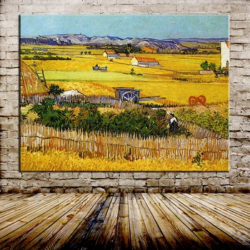 Rankų Kirtimo (Wheatfields) Atgaminti Vincent Van Gogh Naftos Tapyba Ant Drobės Namų Dekoro Pasaulyje Žinomų Paveikslų