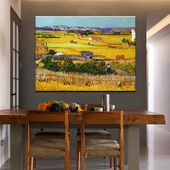 Rankų Kirtimo (Wheatfields) Atgaminti Vincent Van Gogh Naftos Tapyba Ant Drobės Namų Dekoro Pasaulyje Žinomų Paveikslų