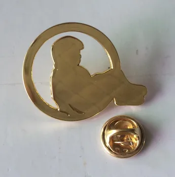 Ratas Atlapas Pin/metalo herbas padarytas iš geležies su imituoja aukso apkalos&1pcs drugelis mygtuką Custom MOQ50pcs nemokamas pristatymas
