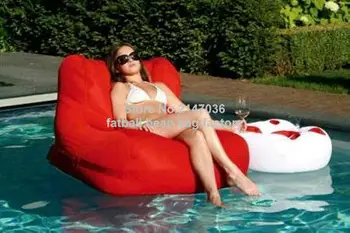 Raudona lauko vandeniui maišą pupelių kėdė, išorės pupų sėdynės baldai jūsų baseinas