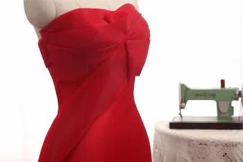 Raudona Oficialią Vakaro Suknelės Abendkleider Vestido de Festa 2017 Ilgai Undinė Stebėjimo Šalies Promenadzie Suknelė Chalatas de Soiree
