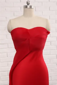 Raudona Oficialią Vakaro Suknelės Abendkleider Vestido de Festa 2017 Ilgai Undinė Stebėjimo Šalies Promenadzie Suknelė Chalatas de Soiree