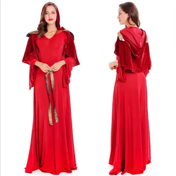 Raudona royal suknelė moterims royal princess kostiumai kalėdų cosplay apranga derliaus karalienė dress helovinas cosplay moterims