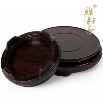 Raudonmedžio amatų medienos bazės vaza antikvariniai jade arbatos puodelio juodoji dalbergija su šešių pėdų bazės