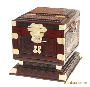 Raudonmedžio raudona medienos amatų raudonmedžio papuošalų dėžutė upscale dovana