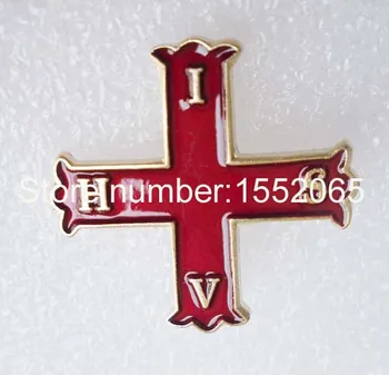 Raudonojo Kryžiaus Konstantino Freemason Masinu Atlapas Pin ženklelis