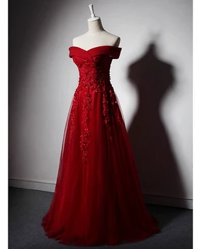 Raudonos Nėrinių Motina Nuotakos Suknelės Vestuvėms Vakare Chalatai Linijos, Užkarpomis Elegantiškas Oficialų Krikštamotė, Jaunikis Ilgai Suknelės